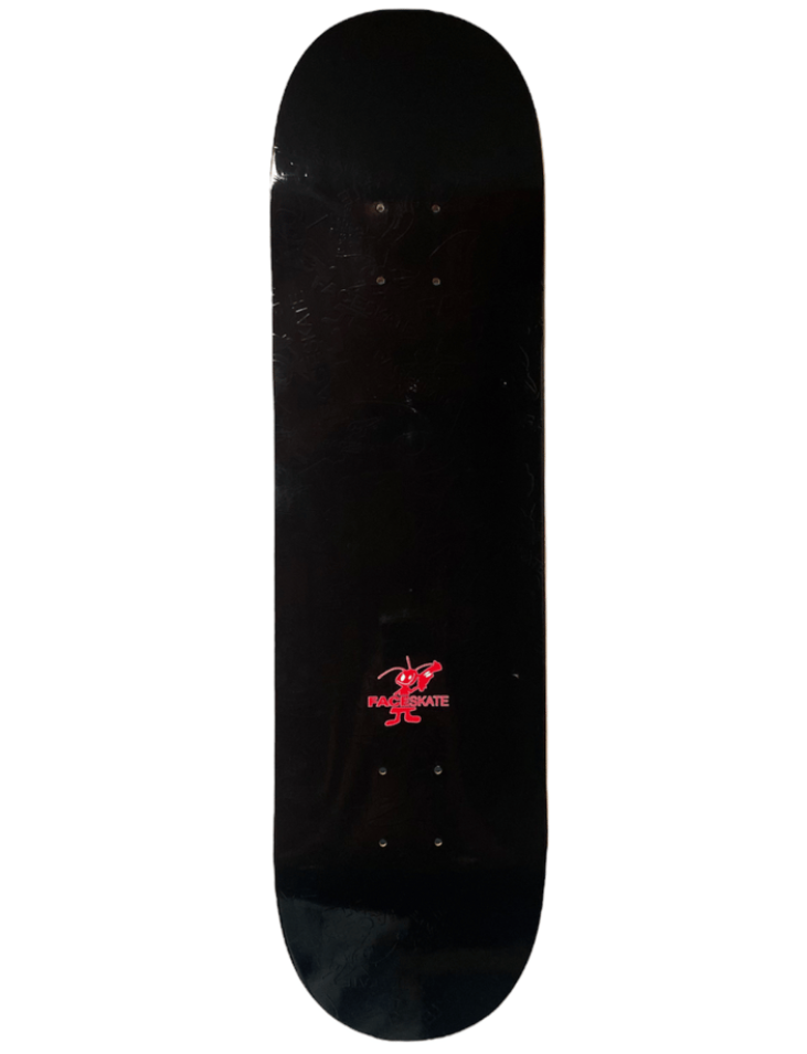 SHAPE FACE SKATE EMBOSSED LOGO BLACK