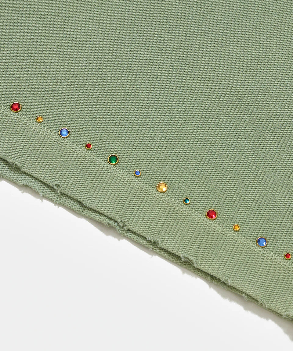 CAMISETA PIET GEMS DISTRESSED OLIVE