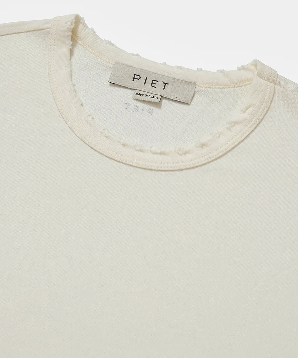 CAMISETA PIET GEMS DISTRESSED BONE WHITE