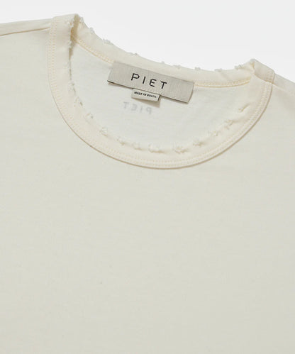 CAMISETA PIET GEMS DISTRESSED BONE WHITE