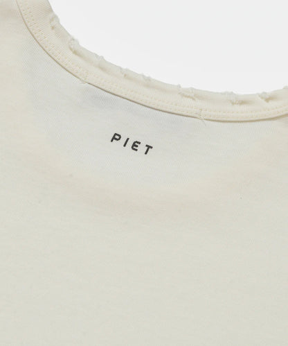 CAMISETA PIET GEMS DISTRESSED BONE WHITE