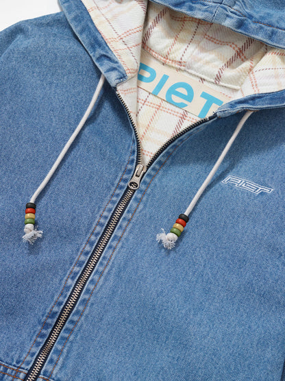 JAQUETA PIET WASHED DENIM HOODED