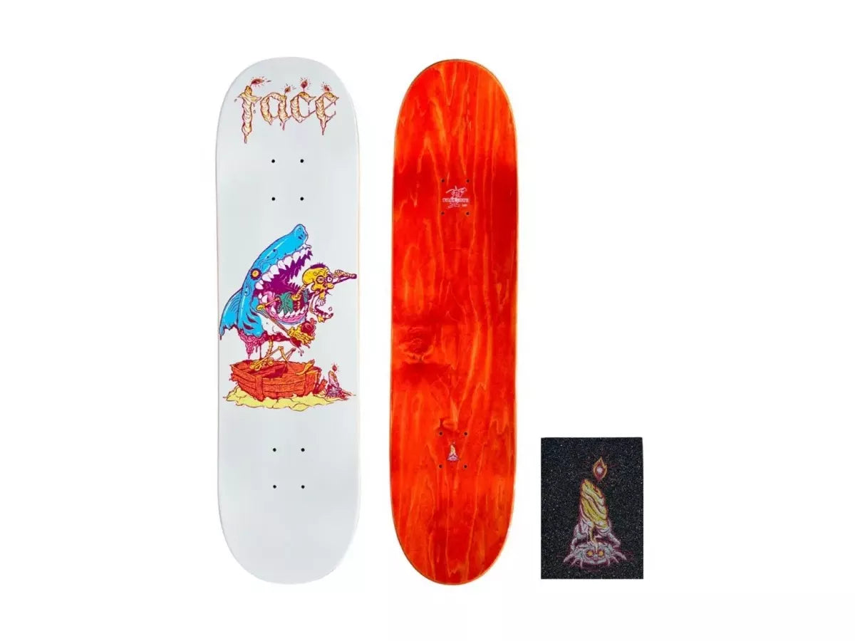 SHAPE FACE SKATE DIA DE LOS MUERTOS TIBURÓN BRANCO 8.1"