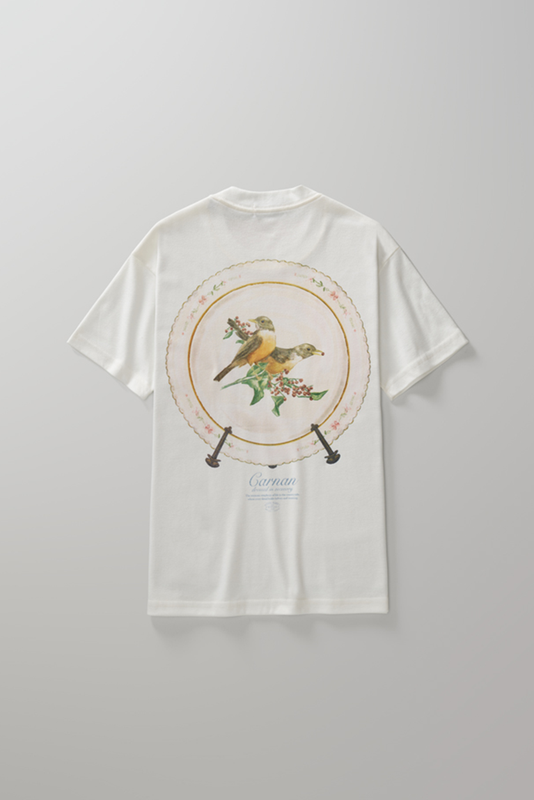 CAMISETA CARNAN PORCELAIN PLATE HEAVY OFF WHITE