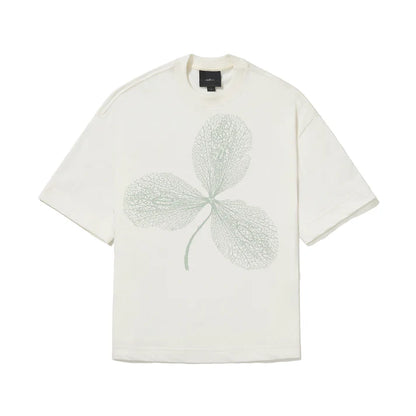 CAMISETA ELO EM COMUM OVER TREVO BRANCO OFF