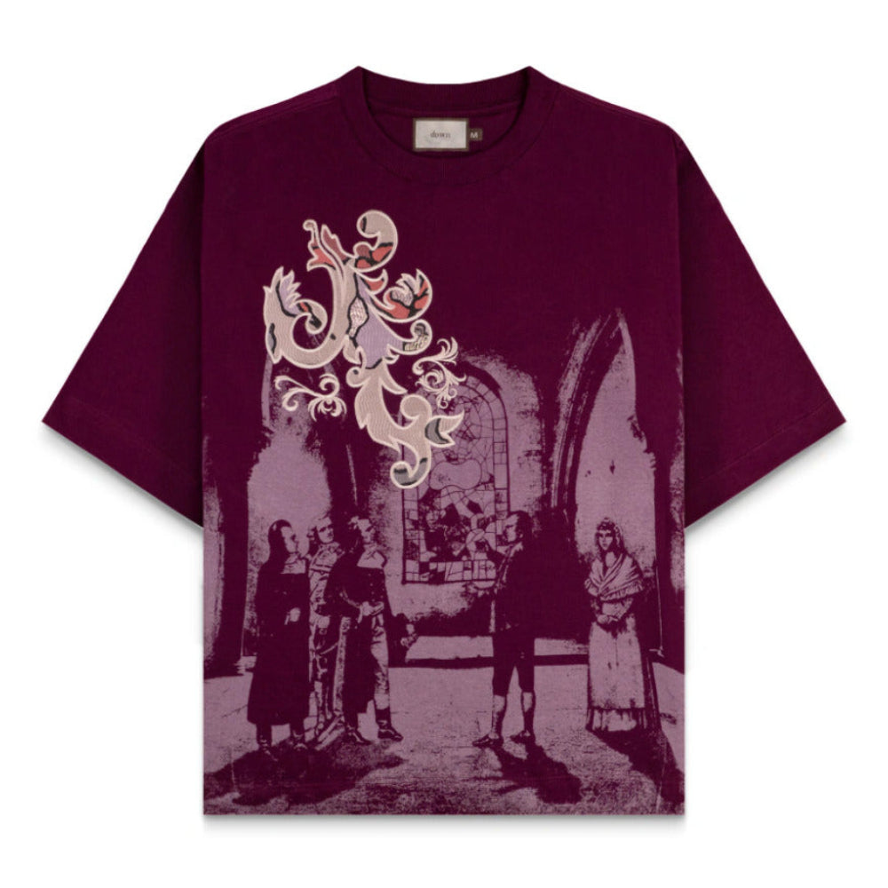 Camiseta Down Diretoria em Troyes Jacquard.73 Wine - frente