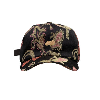 Boné Down Six Panel Jacquard.29 Black - frente