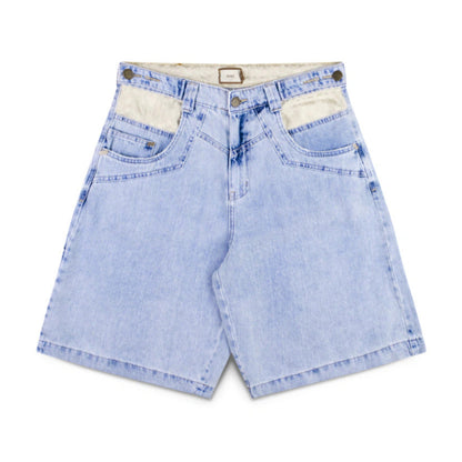 Shorts Down Denim Jacquard.59 Blue - frente