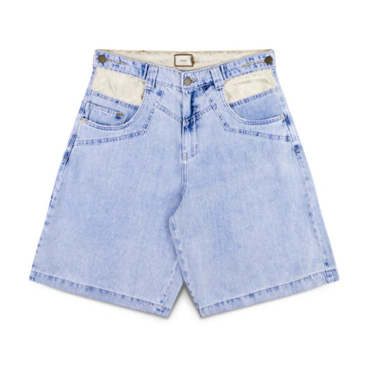Shorts Down Denim Jacquard.59 Blue - frente