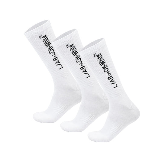 Pack Meia Off-White L/AB Horizontal Mid Calf White - frente