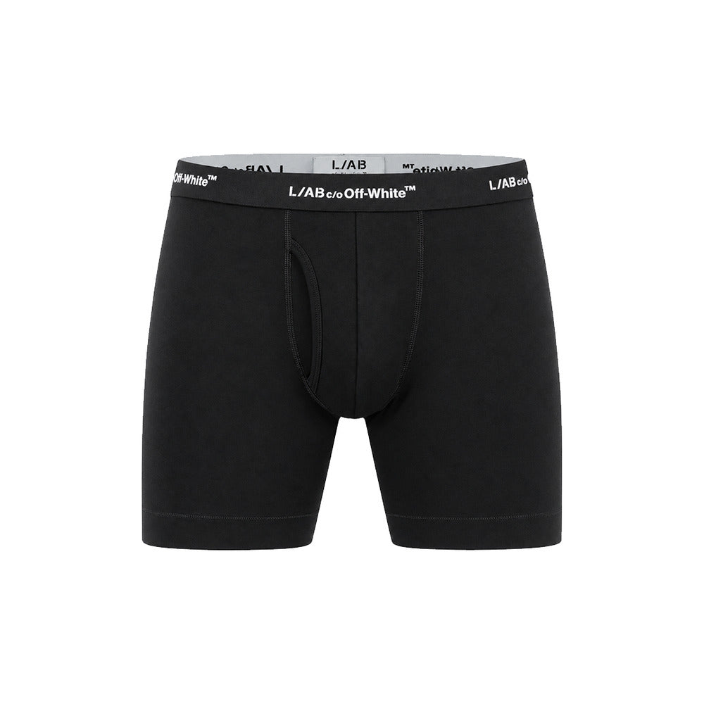 Pack Cueca Off-White L/AB Horizontal Repeat Boxer 6 Pol. com Abertura Black - frente