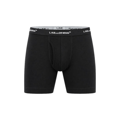 Pack Cueca Off-White L/AB Horizontal Repeat Boxer 6 Pol. com Abertura Black - frente