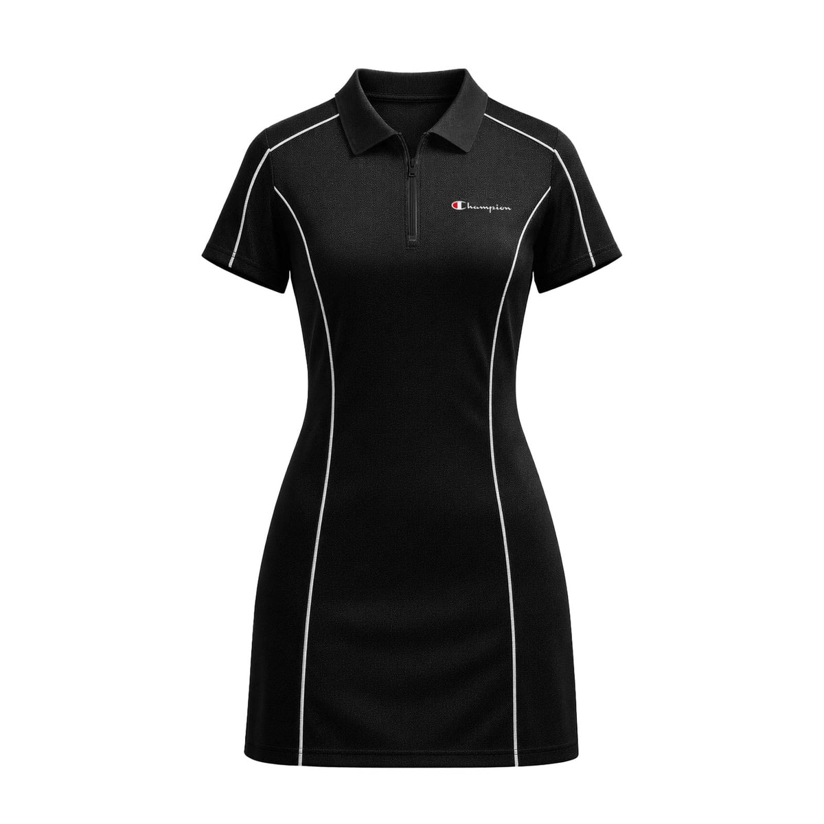 VESTIDO POLO CHAMPION MINI SCRIPT LOGO EMB BLACK