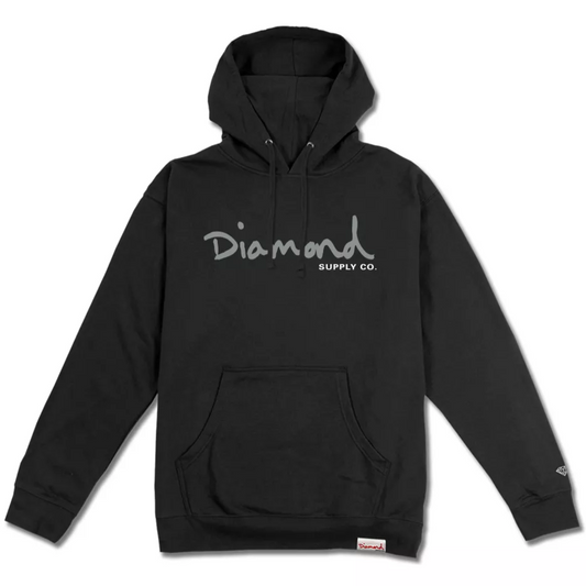 MOLETOM DIAMOND OG SCRIPT BLACK