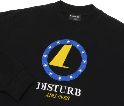 MOLETOM DISTURB CREWNECK AIR FORCE BLACK