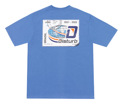 CAMISETA DISTURB TRAVEL STAMP BLUE