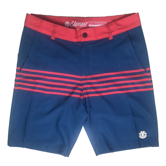 Shorts Element Walk Striped - Marinho/Vermelho