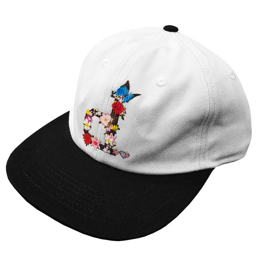 BONÉ DIAMOND SNAPBACK FLOWERS WHITE/BLACK