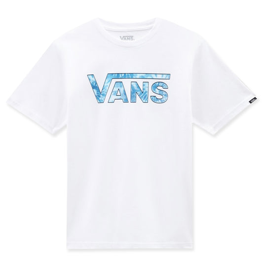 CAMISETA VANS CLASSIC LOGO FILL WHITE AQUATIC INFANTIL