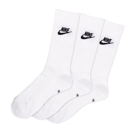 MEIA NIKE CREW ESSENTIAL WHITE 3 PARES