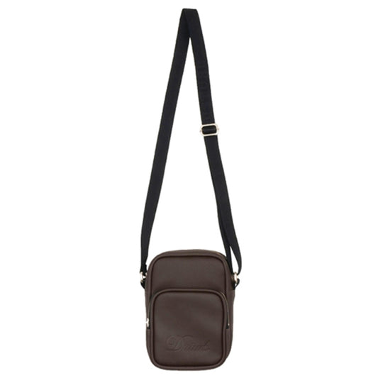 SHOULDER BAG DISTURB CURSIVE LEATHER MARROM